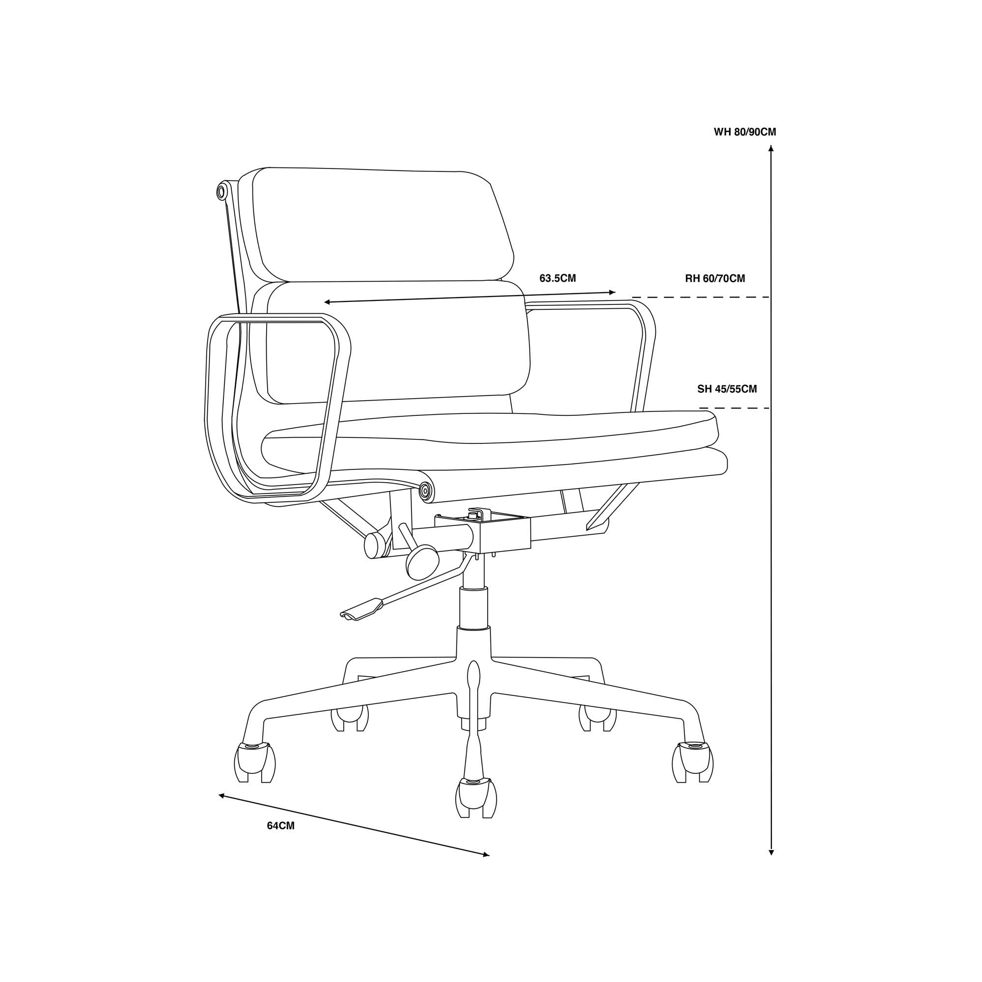 Silla Aluminum Soft Baja, aluminio satinado